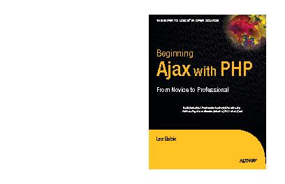 Beginning Ajax with PHP. From novice to professional